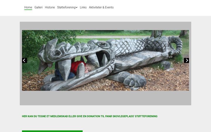 Screenshot of fanoeskovlegeplads.dk