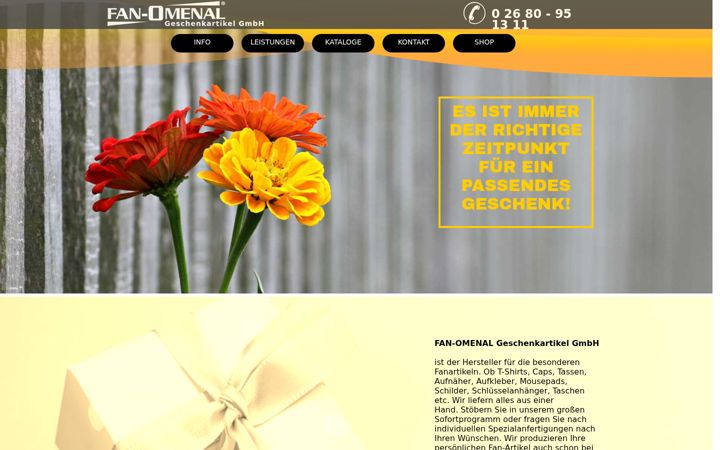 Screenshot of fanomenal.de