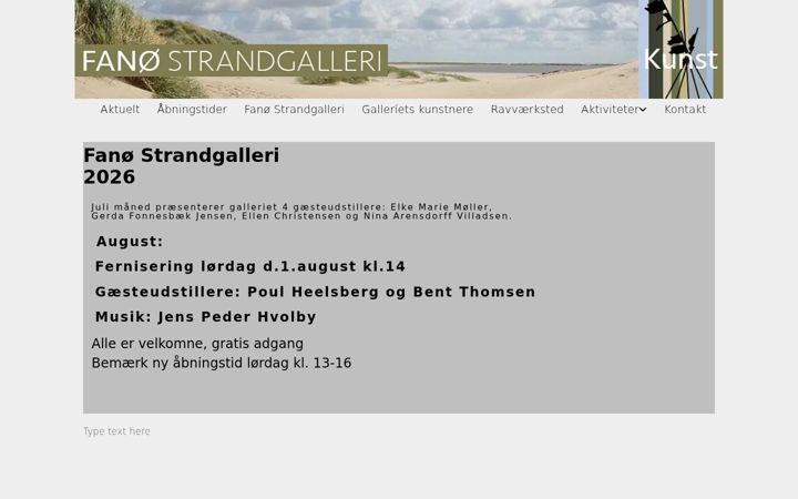Screenshot of fanostrandgalleri.dk