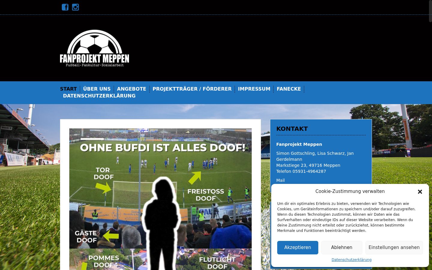Capture d'écran de la bannière de consentement affichée avant toute interaction