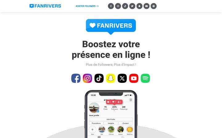 Screenshot of fanrivers.com