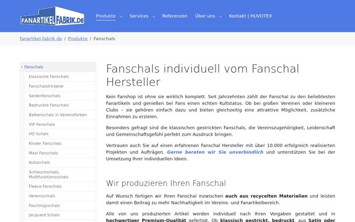 Screenshot of fanschal.de