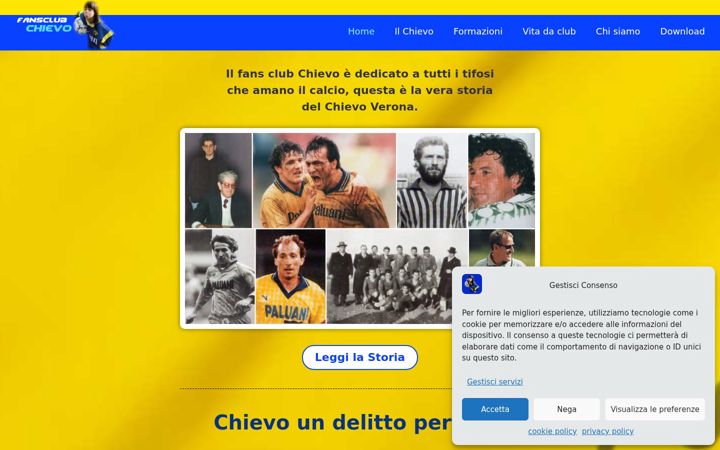 Captura de ecrã de fansclubchievo.it