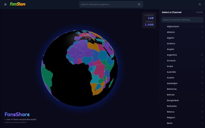 Screenshot of fansshare.com