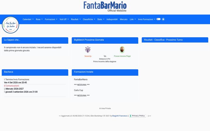Screenshot of fantacalciobm.altervista.org