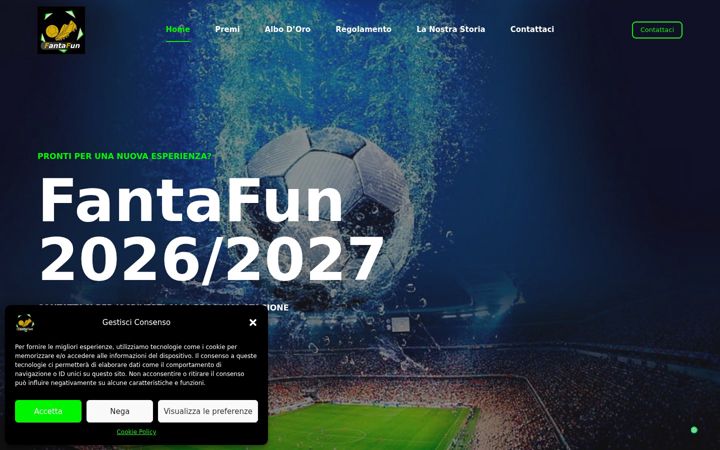 Kuvakaappaus sivustosta fantafun.it