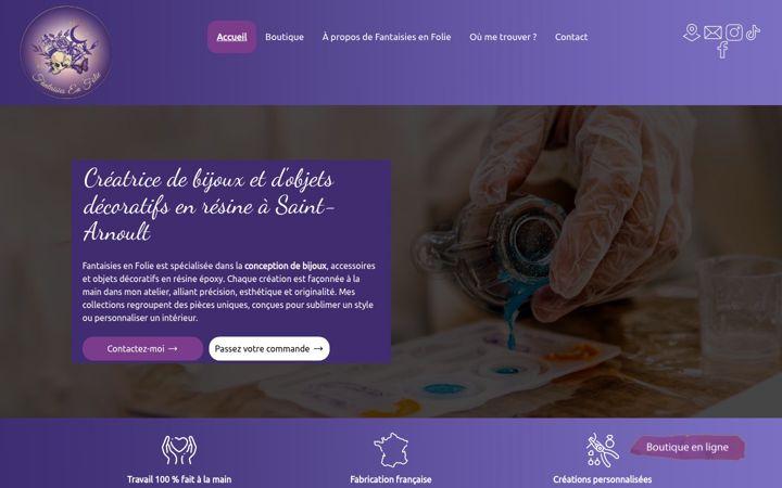 Screenshot of fantaisiesenfolie.com