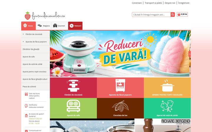 Screenshot of fantanideciocolata.ro