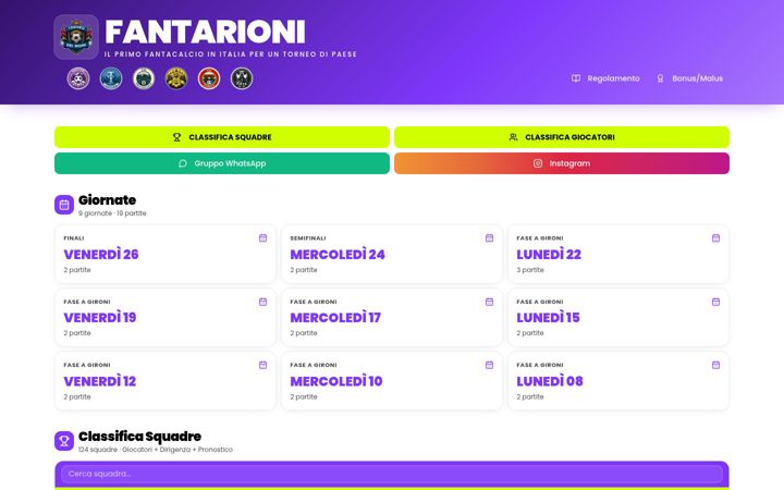 Screenshot of fantarioni.it