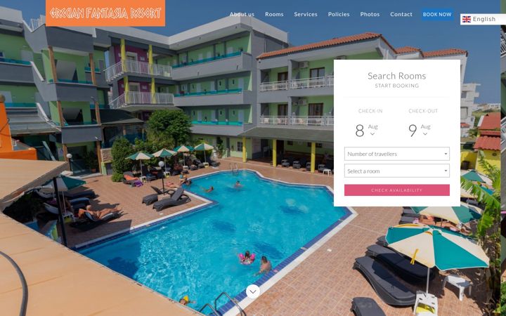Screenshot of fantasiaresort.gr