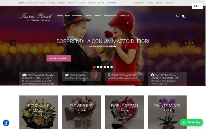 Screenshot of fantasiefloreali.com