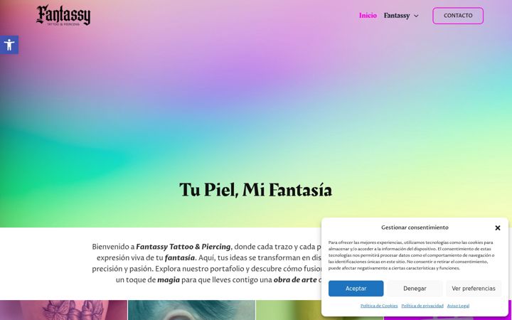 Screenshot του fantassytattoopiercing.es