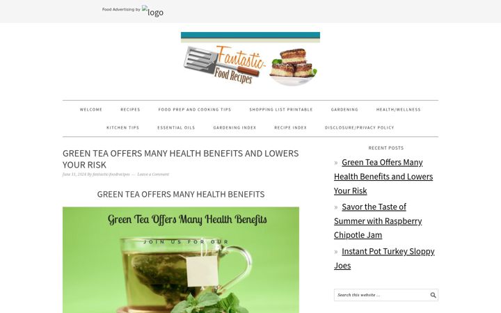 Screenshot of fantastic-foodrecipes.com