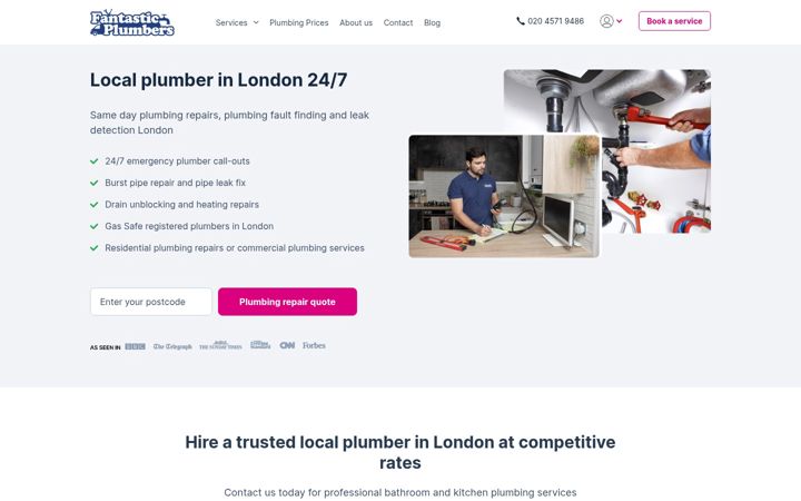 Screenshot of fantasticplumbers.com
