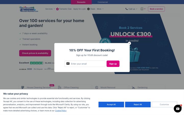 Screenshot von fantasticservices.com