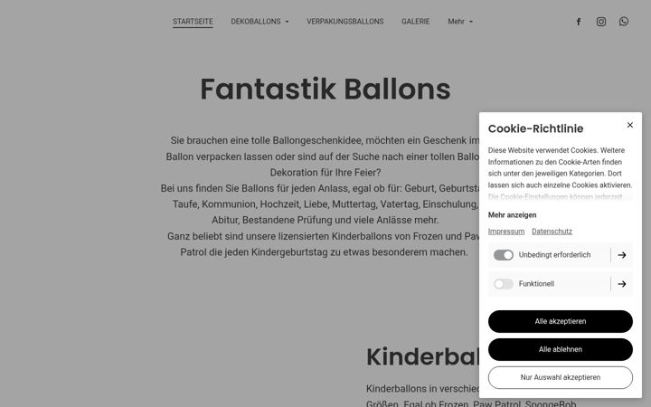Screenshot of fantastikballons.de