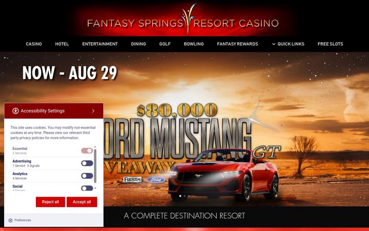 Screenshot of fantasyspringsresort.com