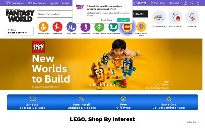 Screenshot of fantasyworldtoys.com