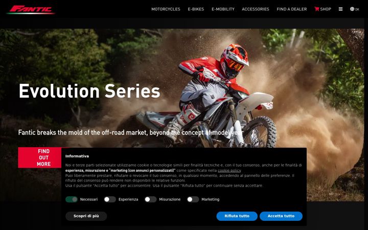 Screenshot of fantic.com
