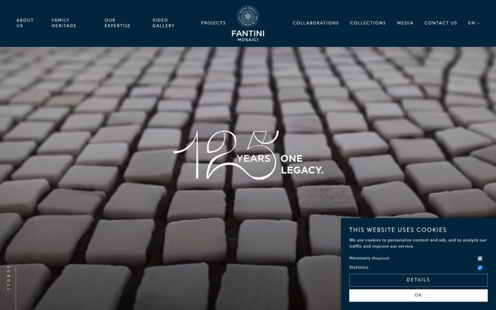 Screenshot of fantinimosaici.com