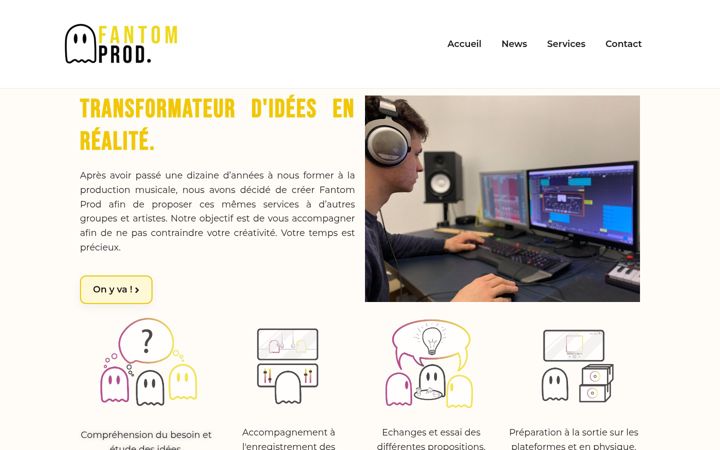 Screenshot von fantomprod.com