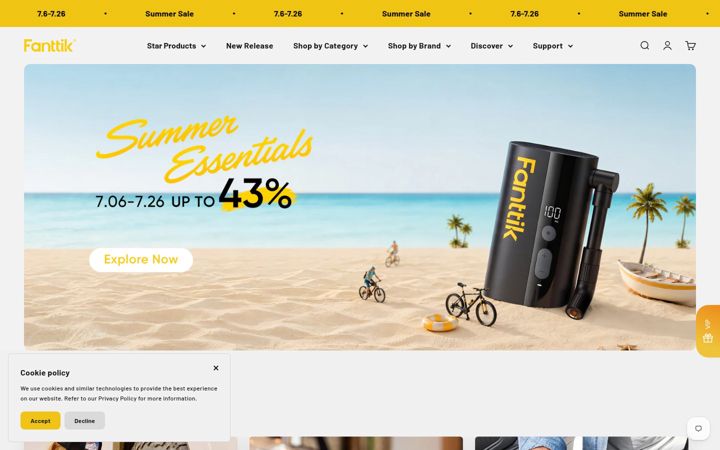 Screenshot of fanttik.com