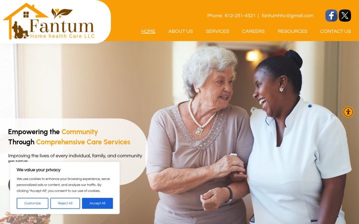 Screenshot of fantumhomehealthcare.com