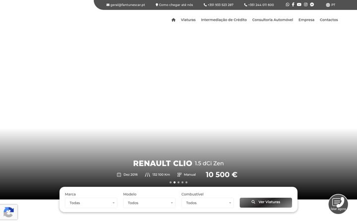 Screenshot ta' fantunescar.pt