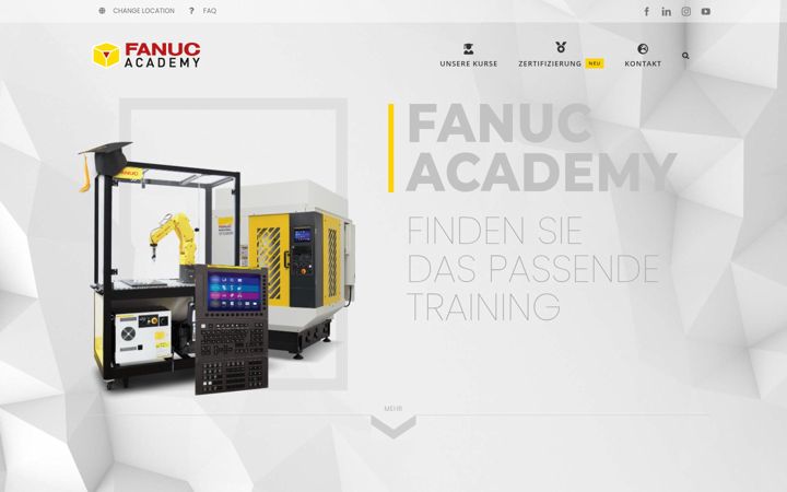 Zrzut ekranu fanuc-academy.de