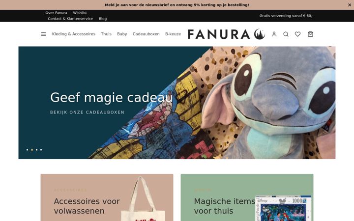 Screenshot of fanura.nl