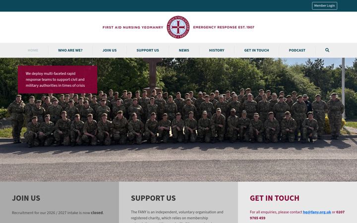 Zrzut ekranu fany.org.uk