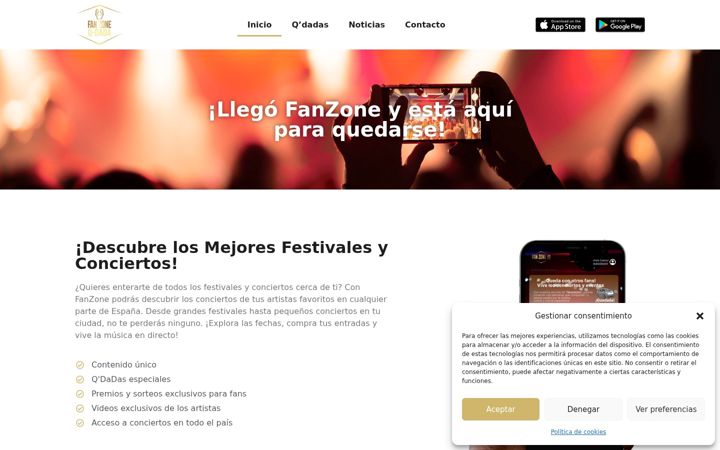 Screenshot of fanzoneqdada.app