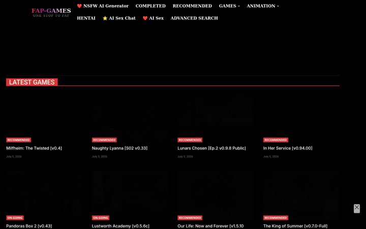 Screenshot of fap-nation.org