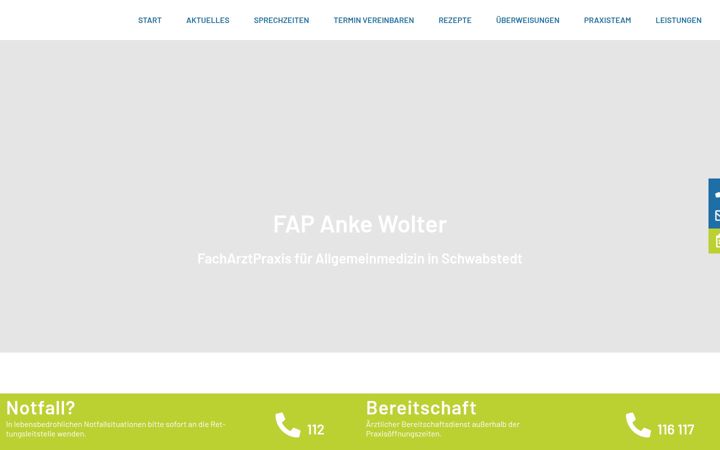 Snímek obrazovky fap-wolter.de