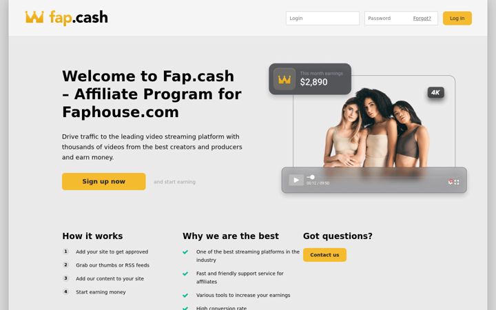 Screenshot of fap.cash