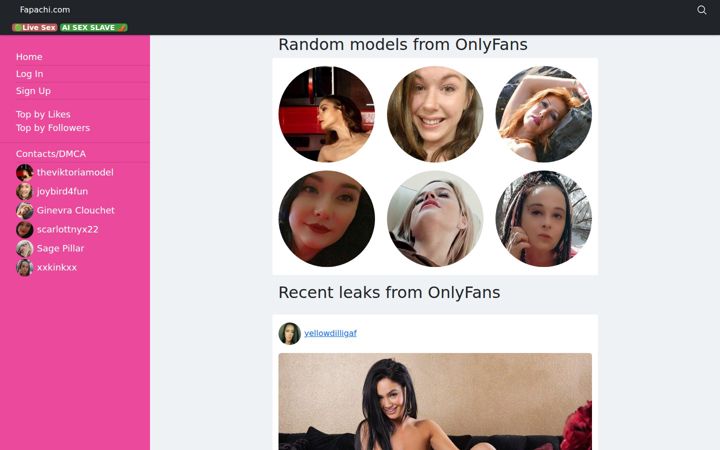 Screenshot of fapachi.com