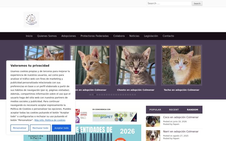 Screenshot of fapam.org