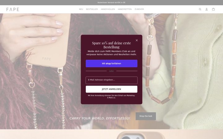 Screenshot of fape-shop.com