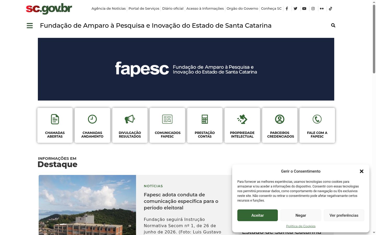Captura de pantalla del banner de consentimiento mostrado antes de cualquier interacción