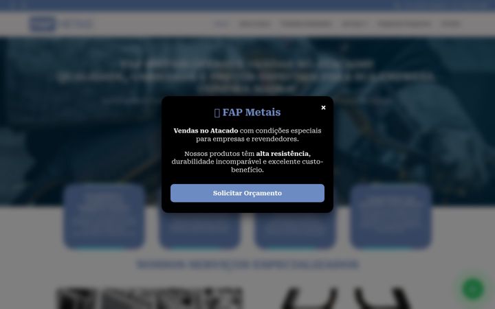 Snimka zaslona za fapmetais.com.br