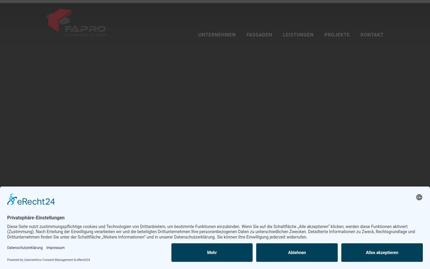 Captura de ecrã do banner de consentimento apresentado antes de qualquer interação