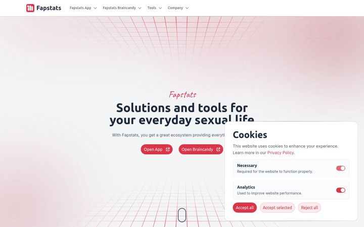 Screenshot of fapstats.com