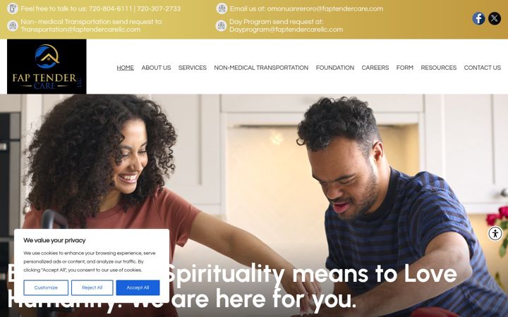 Screenshot of faptendercarellc.com