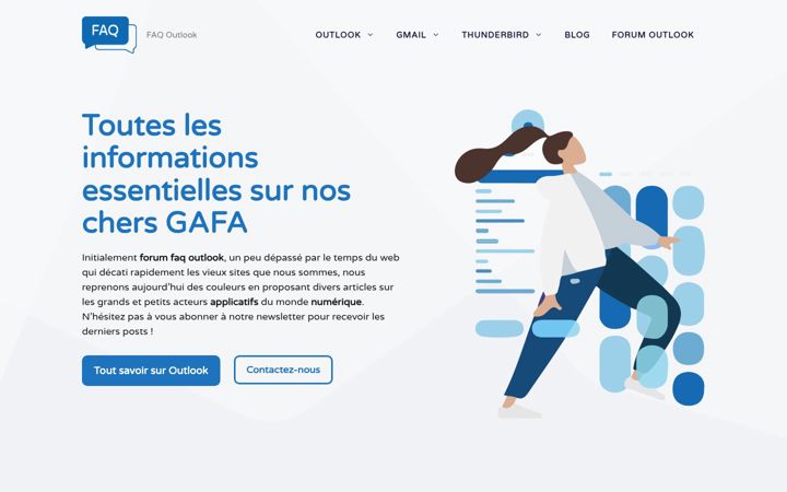Screenshot of faq-outlook.fr