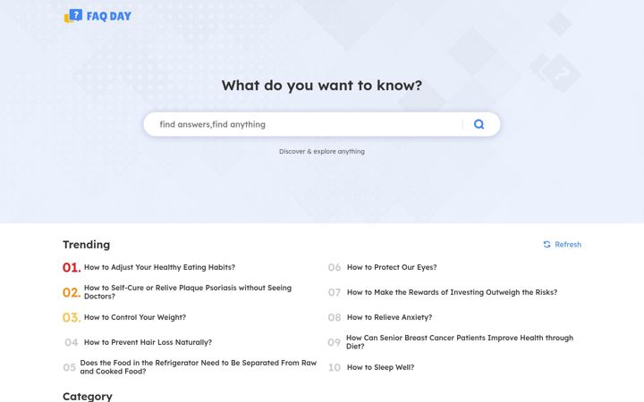 Screenshot of faqday.com
