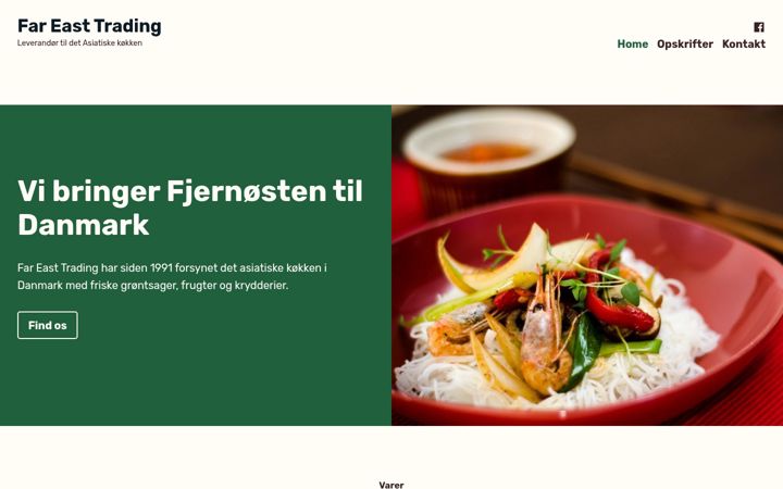 Screenshot of far-east-trading.dk