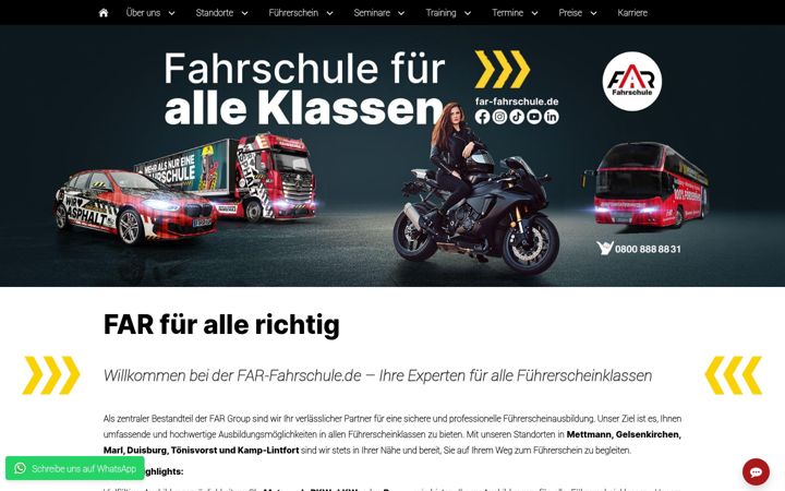 Screenshot of far-fahrschule.de
