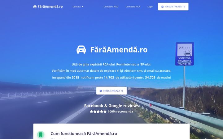 Screenshot of faraamenda.ro