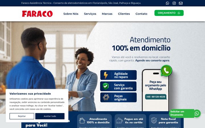Screenshot of faracoassistencia.com.br
