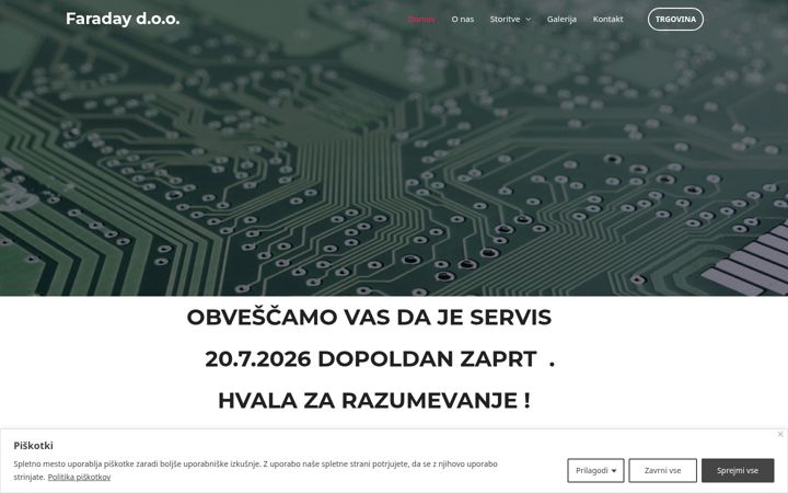 Captura de ecrã de faraday.si
